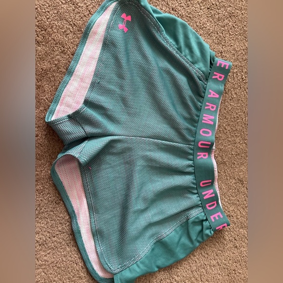 Under Armour Other - Under Armour Kids' Aqua and Pink Active Shorts